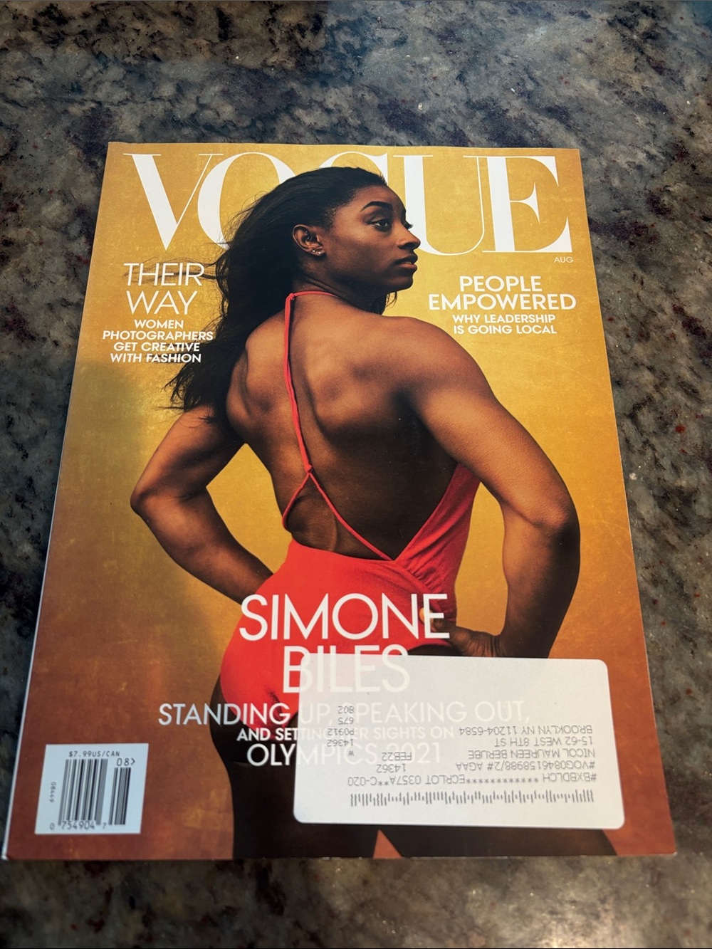 Vogue Magazine - Gold & Red Cover